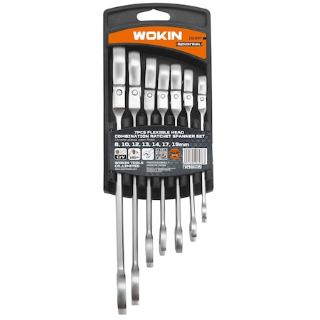 Wokin 7 Piece Flex Head Ratcheting Wrench Set 151907